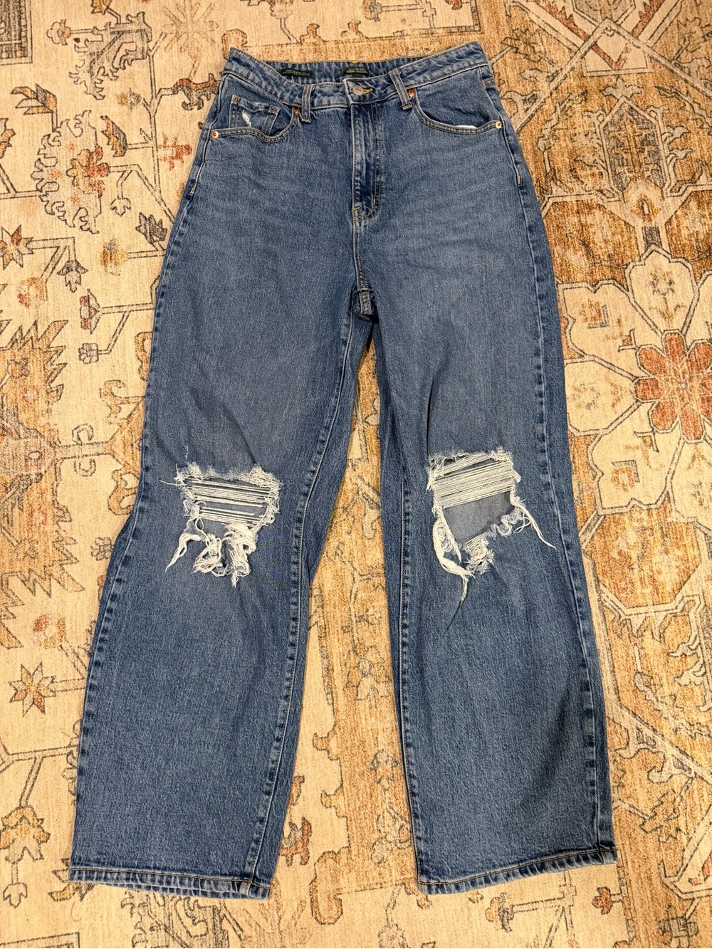 Wild Fable Highest Rise Baggy Distressed Jeans 8/29R